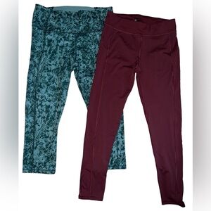 Leggings bundle size large-Under armor/Aeropostale Live Love Dream